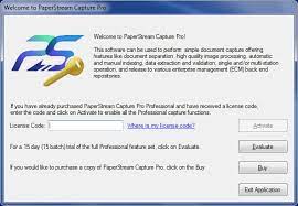 PaperStream License Window